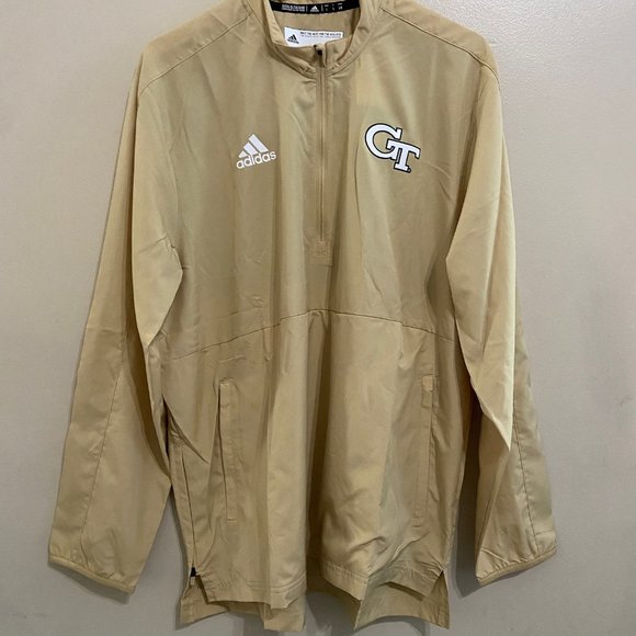 Adidas Georgia Tech Yellow Jackets Team Issue Windbreaker Jacket Mens H55692 - Picture 2 of 10